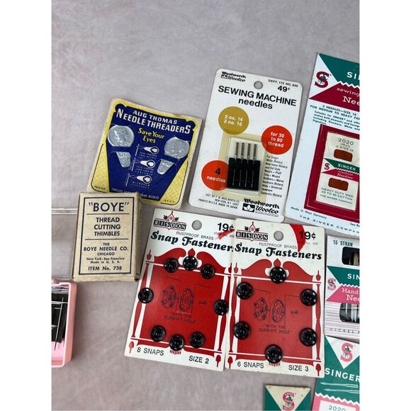 Vintage Sewing Machine Needles Mixed Lot Singer Snap Buttons 50s 60s Craft - Picture 4 of 9